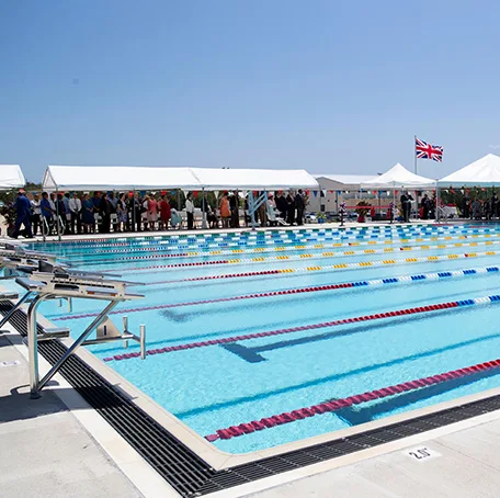 The 25-metre swimming pool at the sports centre in Cayman Brac